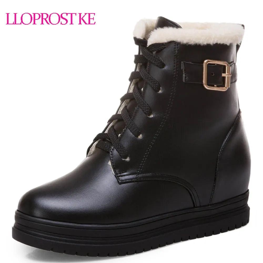 Lloprost ke Lace Up Warm Snow Boots Women Platform Ladies Height Increasing Ankle Boots Winter shoes woman Black white Pink D488
Lloprost ke Lace Up Warm Snow Boots Women Platform Ladies Height Increasing Ankle Boots Winter shoes woman Black white Pink D488