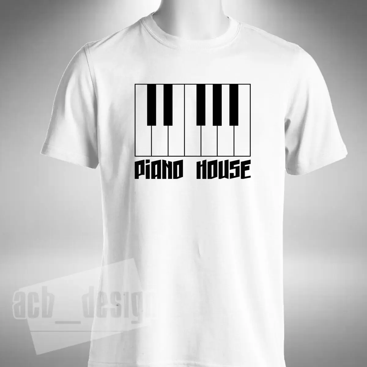 Piano House/футболка с клавиатурой пианистом органзой старым скелетом музыкой ретро