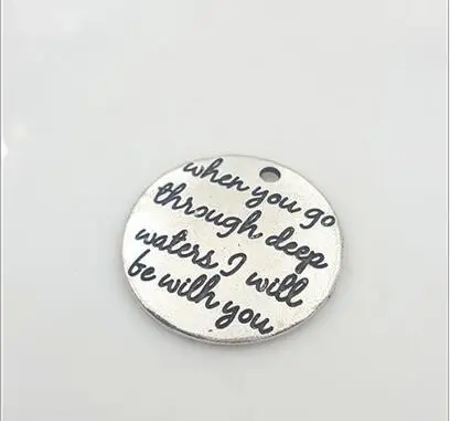 High Quality 10 Pieces/Lot Diameter 25mm Letter Printed When You Go Through Deep Water Will Be With You Encouragement Charms
High Quality 10 Pieces/Lot Diameter 25mm Letter Printed When You Go Through Deep Water Will Be With You Encouragement Charms