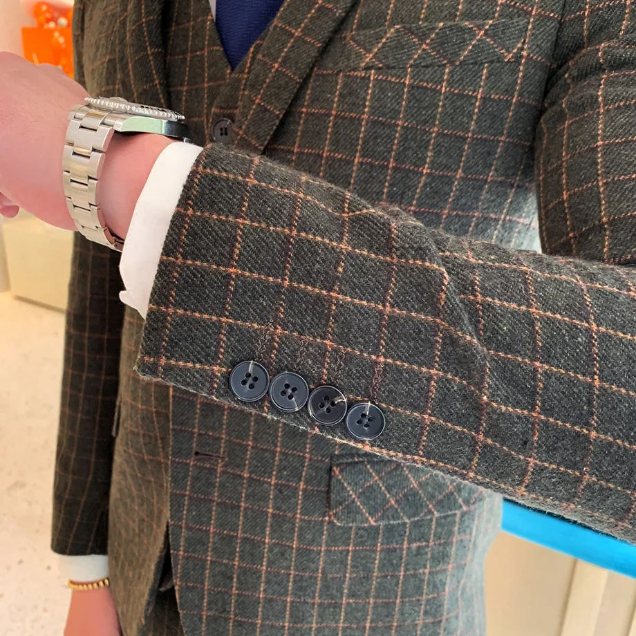 Men's Party / Work Business Spring & Fall Regular Suits, Plaid Peter Pan Collar Long Sleeve Black Business Formal / Slim
Men's Party / Work Business Spring & Fall Regular Suits, Plaid Peter Pan Collar Long Sleeve Black Business Formal / Slim