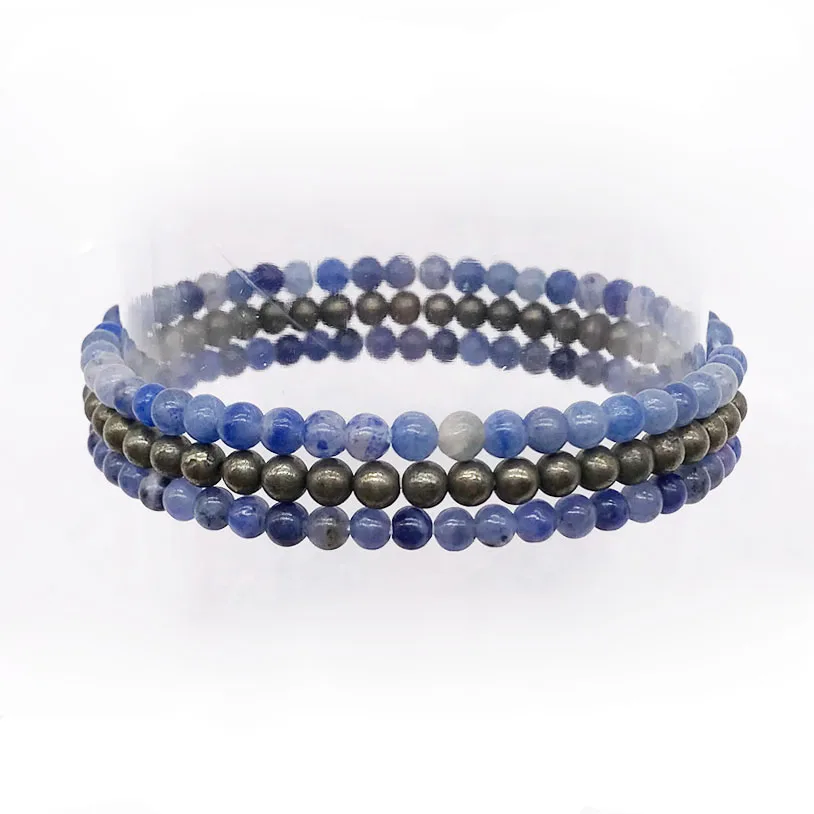 Natural Stone Bead Bangle Sets of 3 pcs Yoga Bracelet Women Girl Jewelry Pyrite Blue Aventurine Sodalite Stones 18-18.5 cm #8
Natural Stone Bead Bangle Sets of 3 pcs Yoga Bracelet Women Girl Jewelry Pyrite Blue Aventurine Sodalite Stones 18-18.5 cm #8