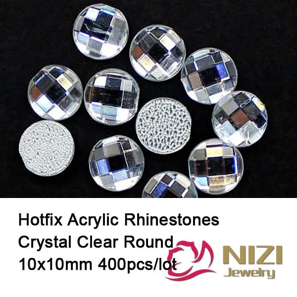 10x10mm 400pcs Round Flatback Crystal Clear Acrylic Hotfix Rhinestones Iron On Stones For Wedding Designs Fashion DIY Decoration
10x10mm 400pcs Round Flatback Crystal Clear Acrylic Hotfix Rhinestones Iron On Stones For Wedding Designs Fashion DIY Decoration