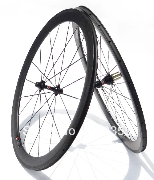 Full Carbon 3K Matt Road Bike Clincher Wheelset - RIM 50MM SPOKE HUB BRAKE PAD | Спорт и развлечения