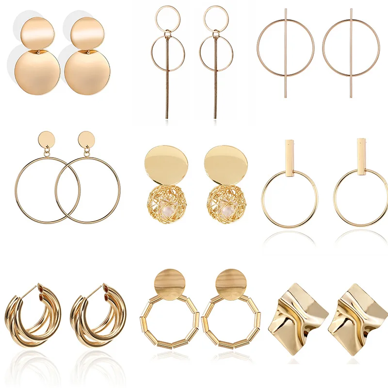 Fashion Statement Earrings 2019 Metal Round Geometric Earrings For Women Hanging Dangle Earrings Drop Earing Modern Jewelry Punk
Fashion Statement Earrings 2019 Metal Round Geometric Earrings For Women Hanging Dangle Earrings Drop Earing Modern Jewelry Punk