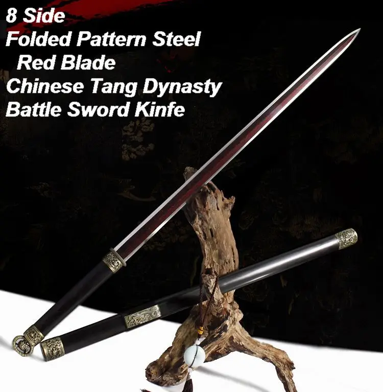 Forged Quallty Chinese Sword Folded Steel Saber 8 Sides Red Blade Tang Full Tang Sword
Forged Quallty Chinese Sword Folded Steel Saber 8 Sides Red Blade Tang Full Tang Sword