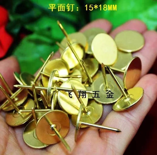 Hardware Decorative Upholstery flat Tacks Antique gold Nail Studs Leather Crafts Furniture sofa decor 15mm*18mm nail
Hardware Decorative Upholstery flat Tacks Antique gold Nail Studs Leather Crafts Furniture sofa decor 15mm*18mm nail
