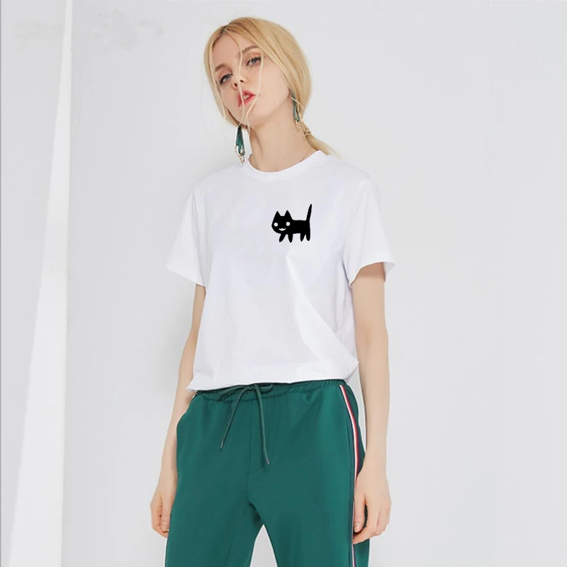 New Halloween cat print cotton T shirt for woman cat lover Graphic Tees summer tops Hipster Tumblr plus size drop ship
New Halloween cat print cotton T shirt for woman cat lover Graphic Tees summer tops Hipster Tumblr plus size drop ship