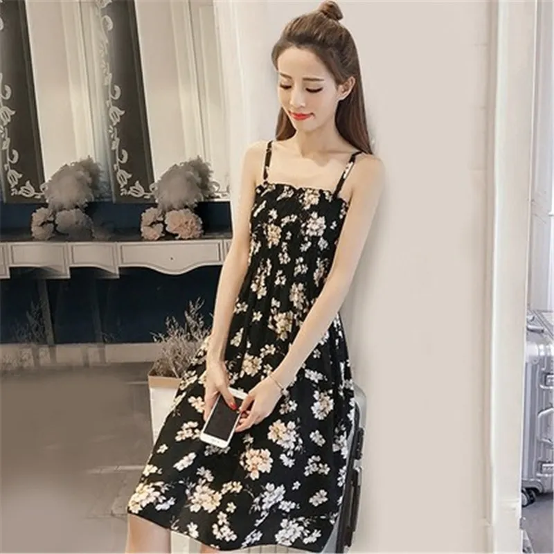 Women Summer Flower Chiffon Dress Girl 2020 Midi Sundress Beach Maxi Robe Dresses Korean Style Print Elegant Sleeveless Dress 92
Women Summer Flower Chiffon Dress Girl 2020 Midi Sundress Beach Maxi Robe Dresses Korean Style Print Elegant Sleeveless Dress 92