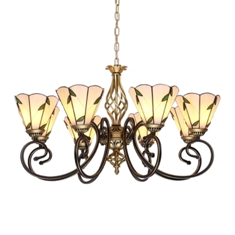 Mediterranean Chandelier Lighting Modern wrought iron lamp idyllic Art Deco bedroom lamp living room Tiffany Glass chandelier
Mediterranean Chandelier Lighting Modern wrought iron lamp idyllic Art Deco bedroom lamp living room Tiffany Glass chandelier