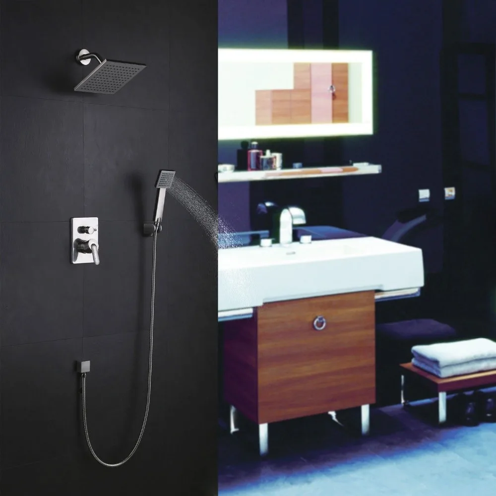 Free shipping Modern Bathroom Wall Mount 2-Function Concealed Brushed Nickel Shower Set
Free shipping Modern Bathroom Wall Mount 2-Function Concealed Brushed Nickel Shower Set