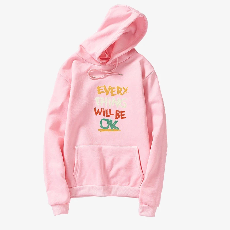 EVERYTHING WILL BE OK Letter Print Sudaderas Mujer Women Men Streetwear Casual Harajuku Loose Hoodies Jumper Pullover Sweatshirt
EVERYTHING WILL BE OK Letter Print Sudaderas Mujer Women Men Streetwear Casual Harajuku Loose Hoodies Jumper Pullover Sweatshirt