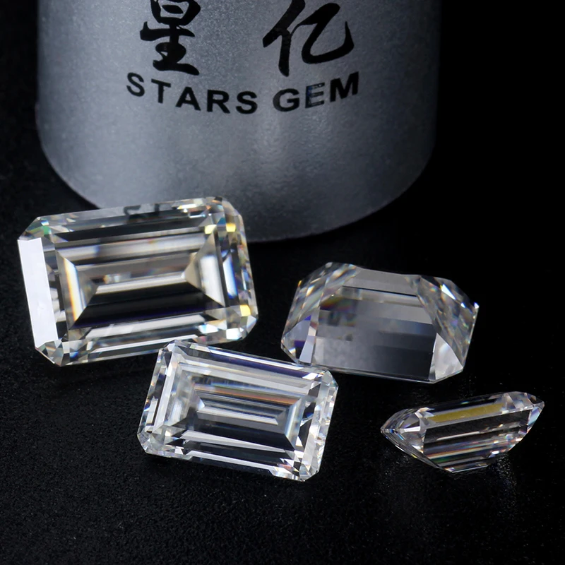EF clear white 6x9mm elongated Emerald cut 1.8 carats moissanites loose gems stones for moissanite pendant making
EF clear white 6x9mm elongated Emerald cut 1.8 carats moissanites loose gems stones for moissanite pendant making