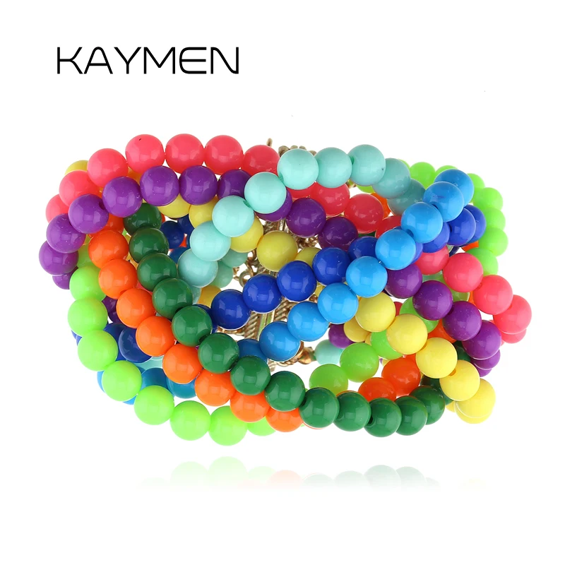 KAYMEN Women's 2 Colors Acrylic Beads Stands Bracelet Bangle for Party, Golden and Magnet Statement Bracelet Bohemian Style
KAYMEN Women's 2 Colors Acrylic Beads Stands Bracelet Bangle for Party, Golden and Magnet Statement Bracelet Bohemian Style