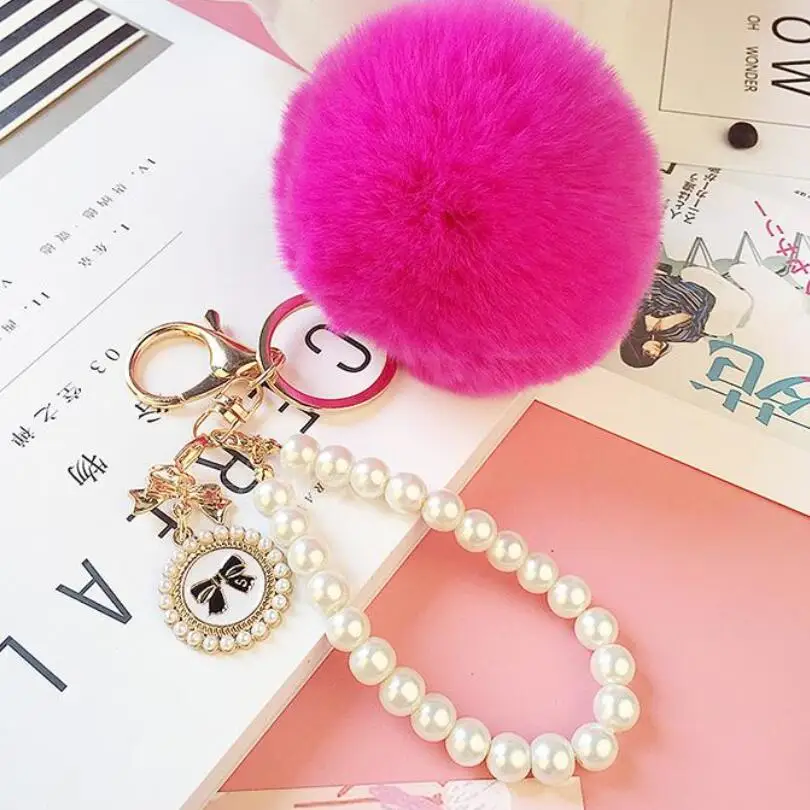 Bunny Keychains Imitation Pearls Keyring FAKE Rabbit Fur Pompons Ball Women Bag Car Pendant Trinket llaveros Pom Pom Fluffy
Bunny Keychains Imitation Pearls Keyring FAKE Rabbit Fur Pompons Ball Women Bag Car Pendant Trinket llaveros Pom Pom Fluffy