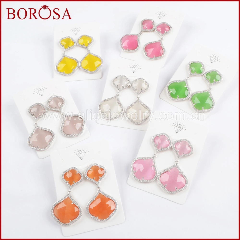 5Pairs Silver Color CZ Micro Pave Crystal Manmade Cat Eye Charms Earrings Dangle Earrings Multicolor Jewelry Earrings WX872
5Pairs Silver Color CZ Micro Pave Crystal Manmade Cat Eye Charms Earrings Dangle Earrings Multicolor Jewelry Earrings WX872