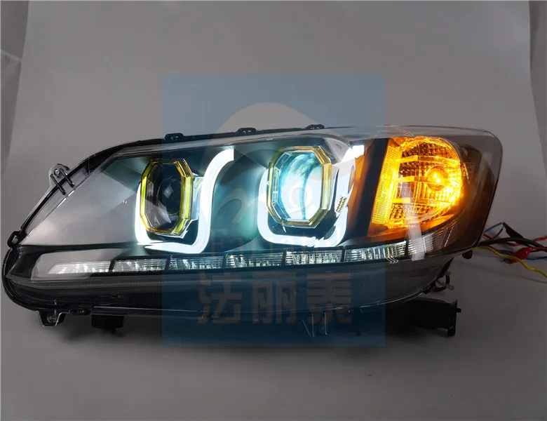 Fit for Honda 14 generation Accord 9 Headlight assembly of modified double lens double U angel eyes LED with modified headlamps
Fit for Honda 14 generation Accord 9 Headlight assembly of modified double lens double U angel eyes LED with modified headlamps