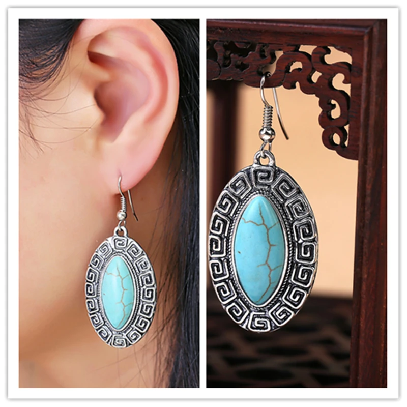 2019 New Fashion High quality Vintage Boho Bohemian earring eye style blue gem Turq stone drop earrings jewelry women wholesale
2019 New Fashion High quality Vintage Boho Bohemian earring eye style blue gem Turq stone drop earrings jewelry women wholesale