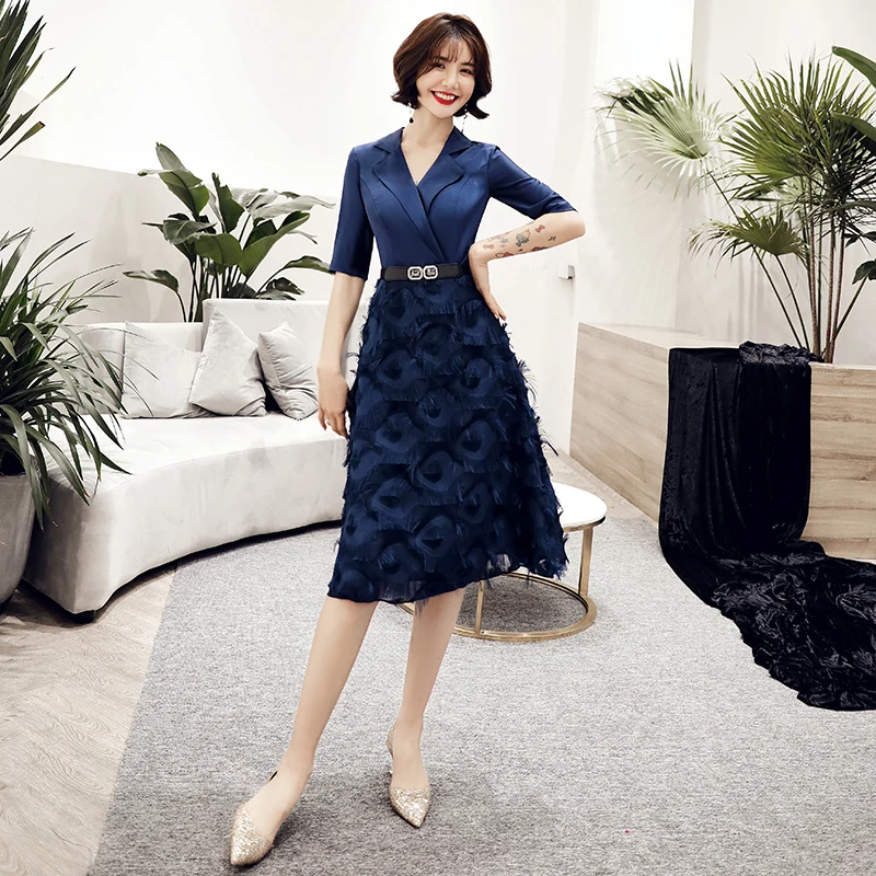 2021 Cocktail Dress Summer V-Neck Short Sleeve Blue Lace Women Party Fashion Designer Short Cocktail Gowns LF237
2021 Cocktail Dress Summer V-Neck Short Sleeve Blue Lace Women Party Fashion Designer Short Cocktail Gowns LF237