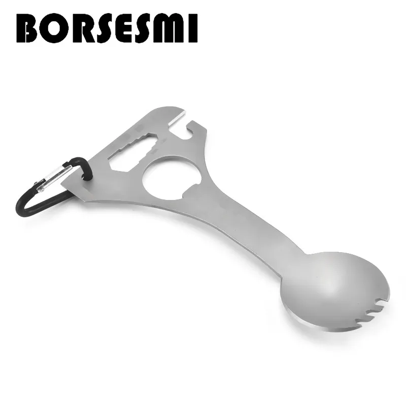 Hot sale 5pcs/lot multi-function spork bottle opener wrench metal 3 in 1 portable tableware multi-purpose camping cutlery 155mm
Hot sale 5pcs/lot multi-function spork bottle opener wrench metal 3 in 1 portable tableware multi-purpose camping cutlery 155mm