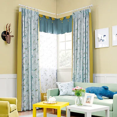 Новая мультяшная Чайка, прошитая хлопковая льняная занавеска для гостиной, спальни 
Новая мультяшная Чайка, прошитая хлопковая льняная занавеска для гостиной, спальни