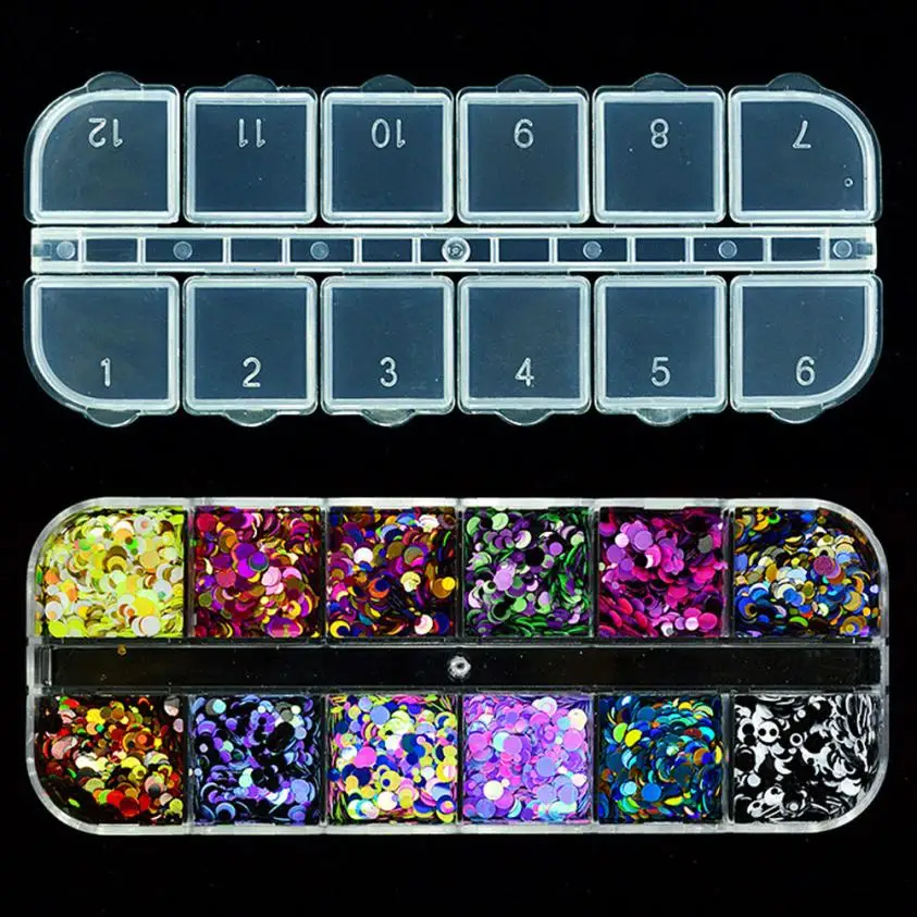 Colorful Nail Art Tips Sequins Stickers 3D Laser Makeup Manicure DIY Decals Decoration 2U0109 | Красота и здоровье