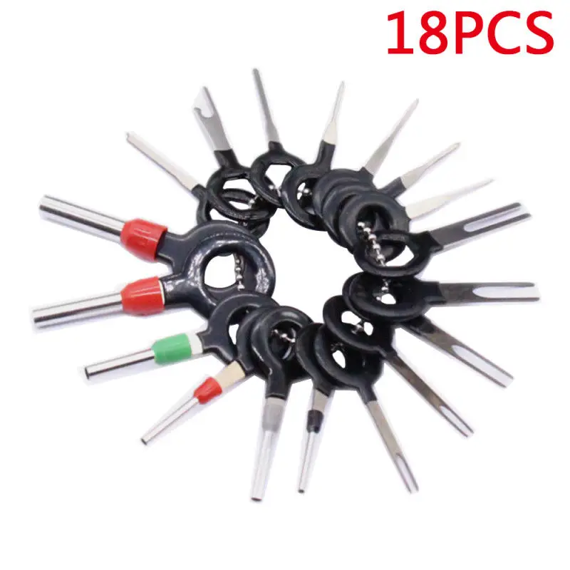 18pcs Car Terminal Removal Tool Kit Electrical Wiring Crimp Connector Pin Extractor Kit Car Repair Hand Tool
18pcs Car Terminal Removal Tool Kit Electrical Wiring Crimp Connector Pin Extractor Kit Car Repair Hand Tool
