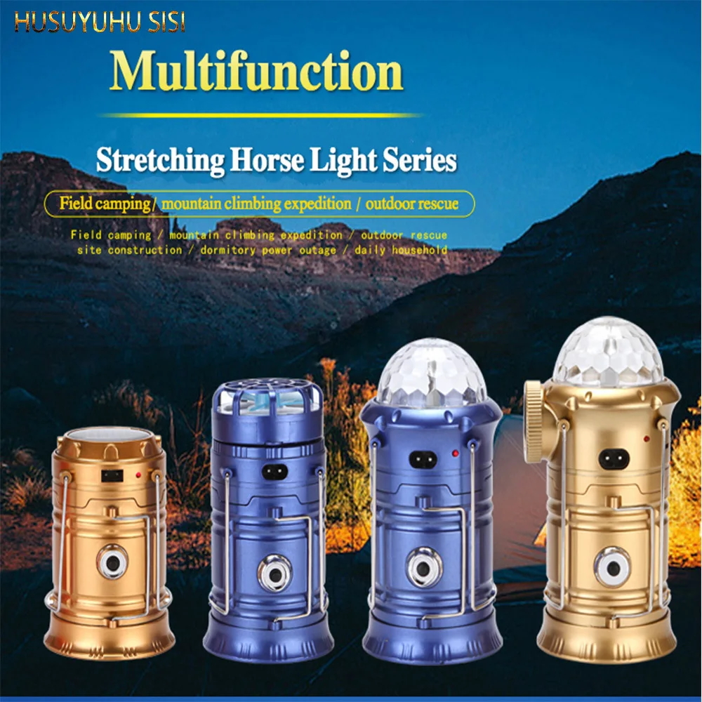 HUSUYUHU SISI Multifunctional LED Colorful Solar Camping Lights Stretching Camping Lights Bluetooth Speaker 7Color Stage Light
HUSUYUHU SISI Multifunctional LED Colorful Solar Camping Lights Stretching Camping Lights Bluetooth Speaker 7Color Stage Light