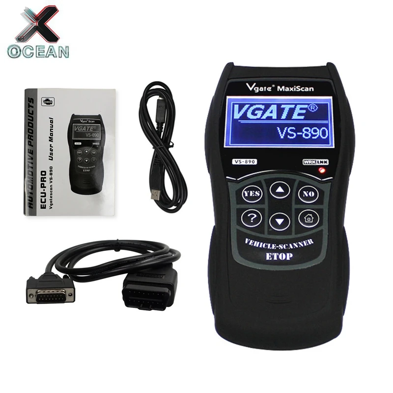 Считыватель кодов Vgate VS890 MaxiScan VS890, сканер OBD2 EOBD с поддержкой автомобилей разных марок, диагностический инструмент с многоязычным меню, VS 890
Считыватель кодов Vgate VS890 MaxiScan VS890, сканер OBD2 EOBD с поддержкой автомобилей разных марок, диагностический инструмент с многоязычным меню, VS 890