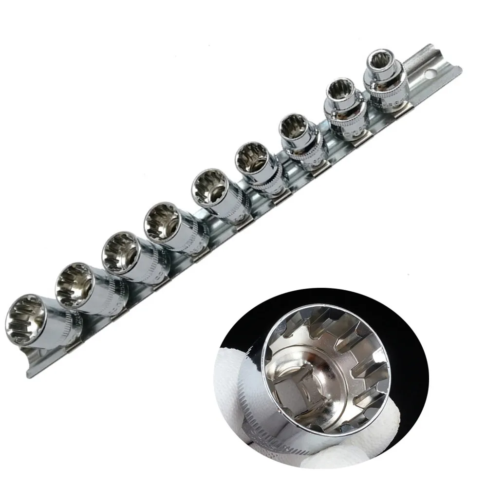 9PC Gear Lock Sockets Wrench Auto Repair Tool Hand Tool Set Socket Set 3/8 Inch Size 6mm-14mm
9PC Gear Lock Sockets Wrench Auto Repair Tool Hand Tool Set Socket Set 3/8 Inch Size 6mm-14mm
