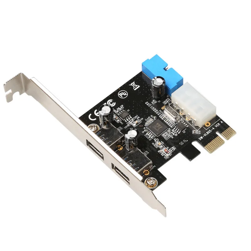 2 порта USB 3 0 PCIE PCI Express адаптер для карты управления + 20pin 4pin конвертер оптовая