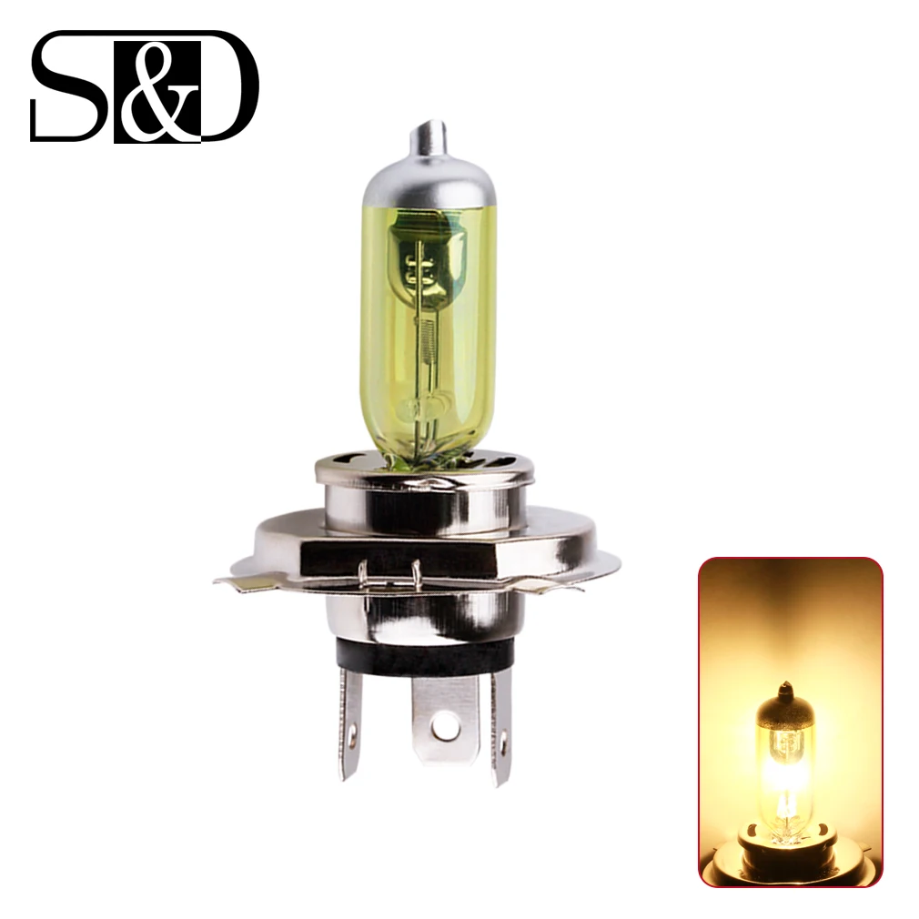 12V H4 55W желтый противотуманный светильник s галогенная лампа высокой мощности