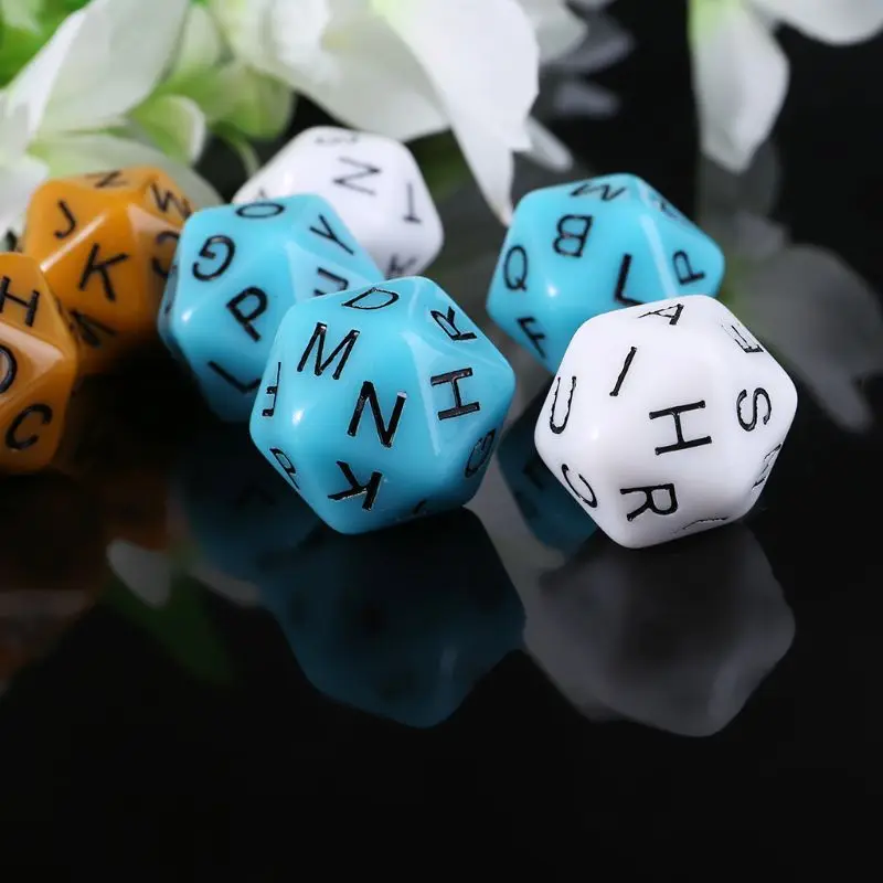 7pcs/set 20-Sided D20 English Alphabet Letters Dials Board Game Accessories For Kids Educational Toys
7pcs/set 20-Sided D20 English Alphabet Letters Dials Board Game Accessories For Kids Educational Toys