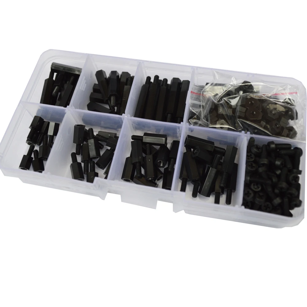 M2.5 Nylon Hex Black Male Female Standoff Pillar Mount Threaded PCB Hexagon Motherboard Spacer Bolt Screw Nut Set Assortment Kit
M2.5 Nylon Hex Black Male Female Standoff Pillar Mount Threaded PCB Hexagon Motherboard Spacer Bolt Screw Nut Set Assortment Kit