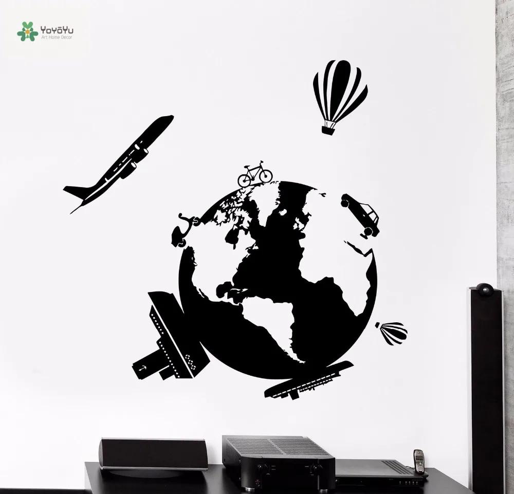 YOYOYU Vinyl Wall Decal Airplane yacht hot air balloon transport Earth World Travel Map Living Room Home Stickers FD105
YOYOYU Vinyl Wall Decal Airplane yacht hot air balloon transport Earth World Travel Map Living Room Home Stickers FD105