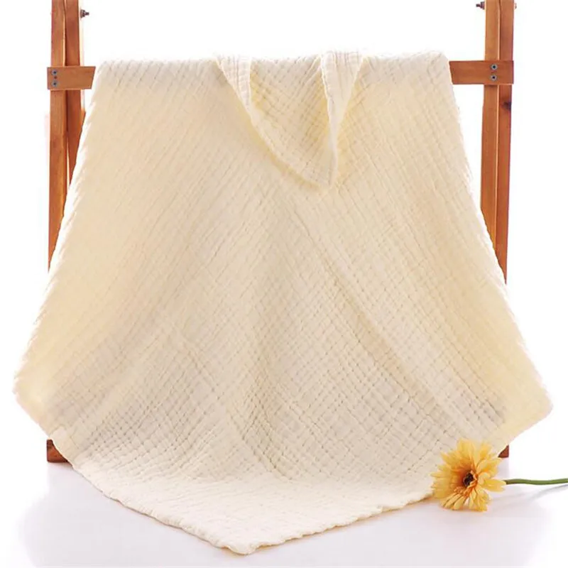 Муслиновое хлопковое блистерное крепированное одеяло для новорожденных летнее