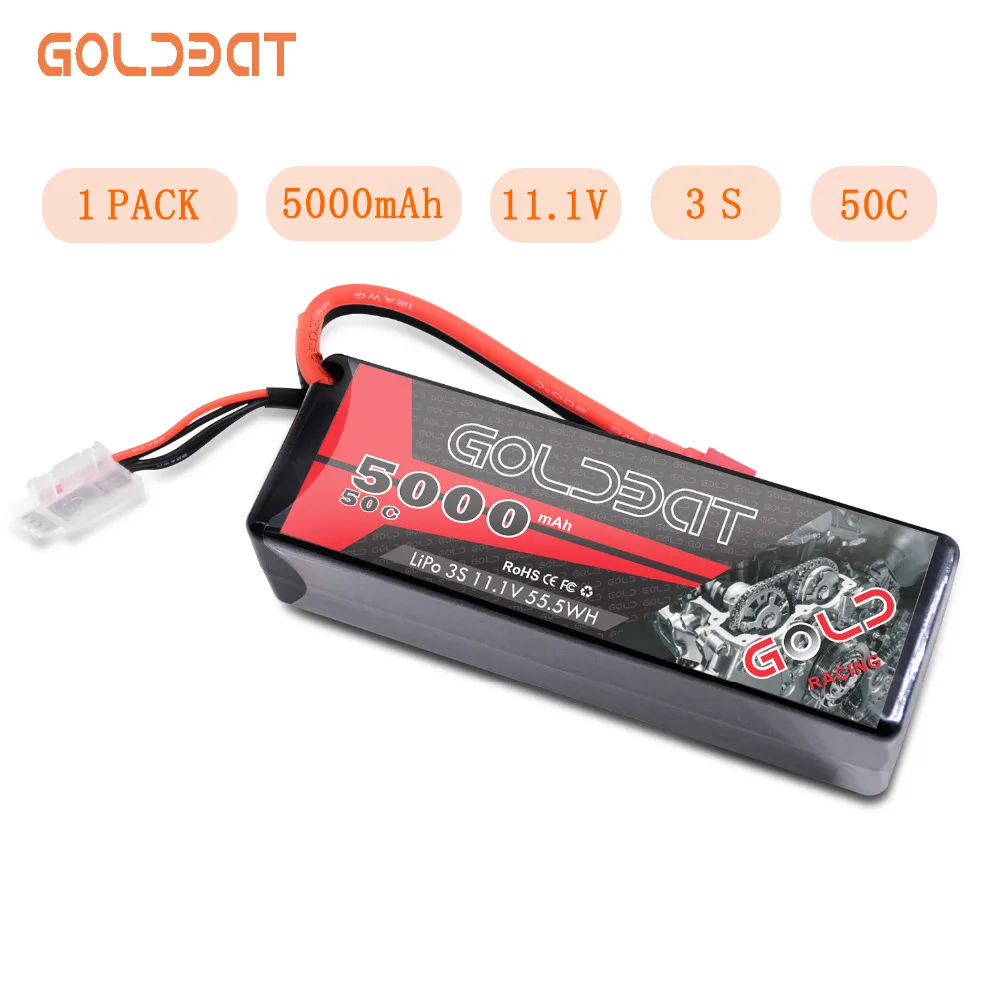 GOLDBAT 5000mAh LiPo батарея 11 1 V 3S RC для rc автомобиля lipo 50C с T & XT60 Разъем Heli Дрон