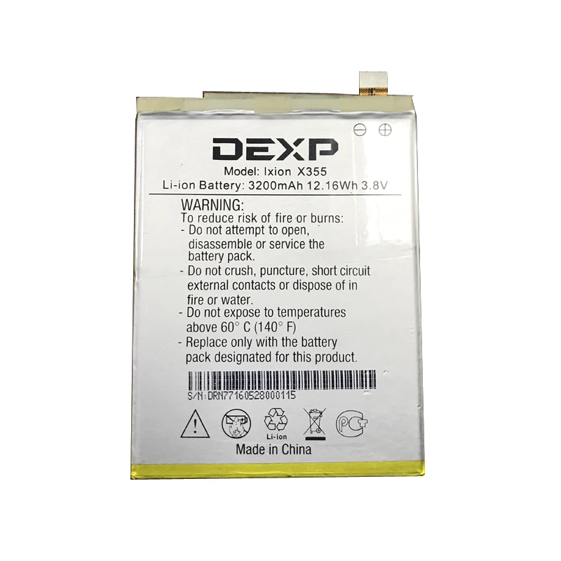 3200mah original battery for DEXP Ixion X355 Zenith batteries