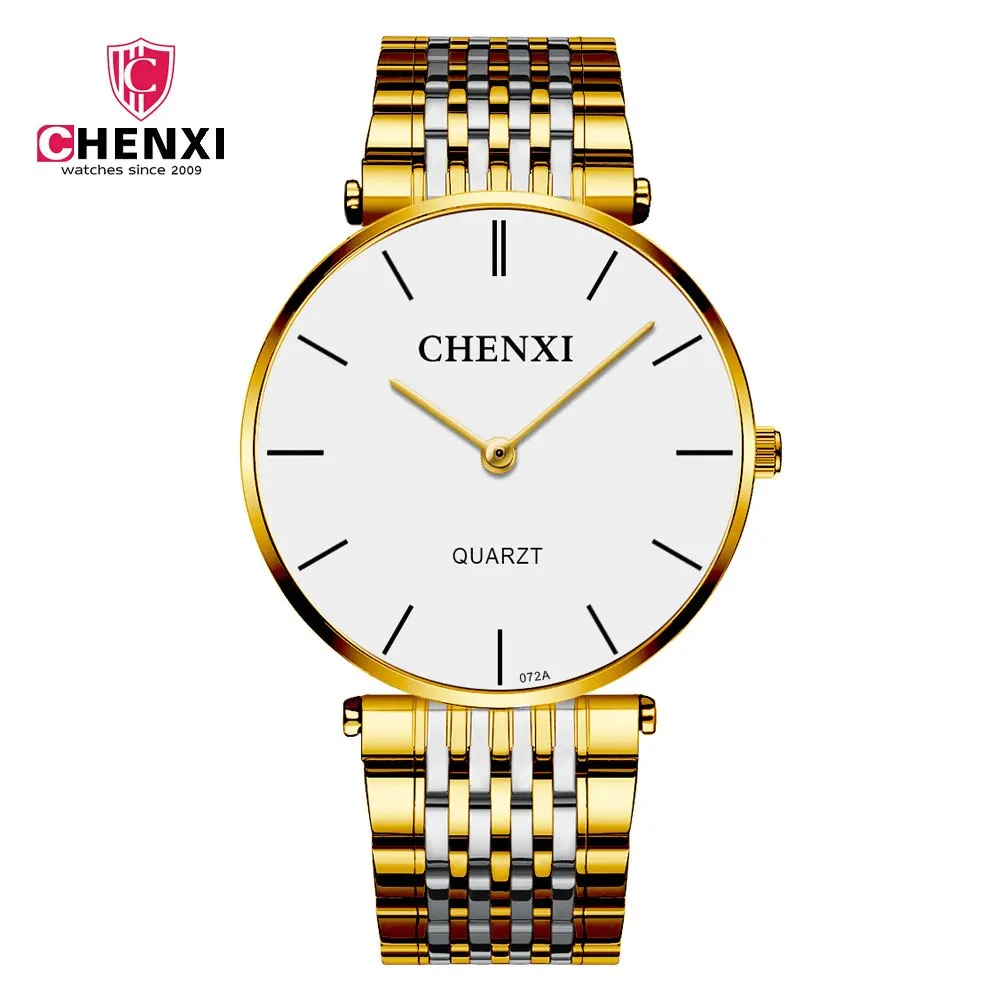 New Fashion Luxury Brand CHENXI TOP Men Gold Watches Men's Waterproof Stainless Steel Quartz Watch Male Clock Relogio Masculino
New Fashion Luxury Brand CHENXI TOP Men Gold Watches Men's Waterproof Stainless Steel Quartz Watch Male Clock Relogio Masculino