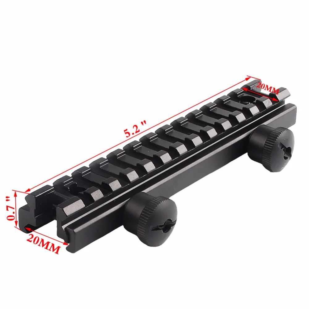 

Middle Profile AR Riser Base QD Scope Mount 20MM Rail with 13 Slots Weaver-Picatinny Rail Hunting Accessory for Tactical Airsoft