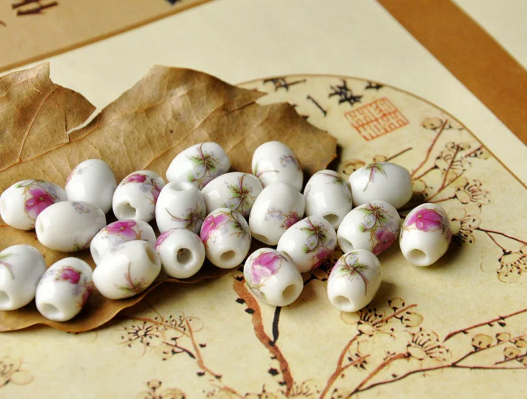 100 PCS 12*10mm Oval Ceramic Beads Handmade Porcelain DIY Spacer Beads For Jewelry Making
100 PCS 12*10mm Oval Ceramic Beads Handmade Porcelain DIY Spacer Beads For Jewelry Making