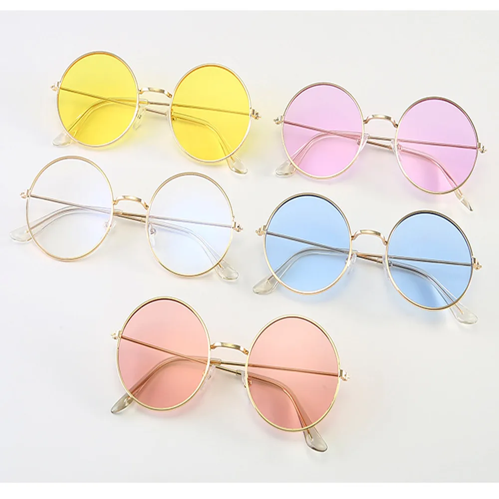

Sunglases Round novelty sunglasses women 2019 new hip hop style color lenses retro glasses summer travel trend accessories