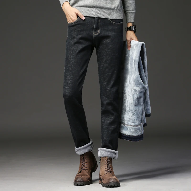 Winter New Thick Denim Grey Fleece Male Brand Clothes Men Warm Slim Jeans Elasticity Skinny Black Blue Jeans Fashion Casual
Winter New Thick Denim Grey Fleece Male Brand Clothes Men Warm Slim Jeans Elasticity Skinny Black Blue Jeans Fashion Casual
