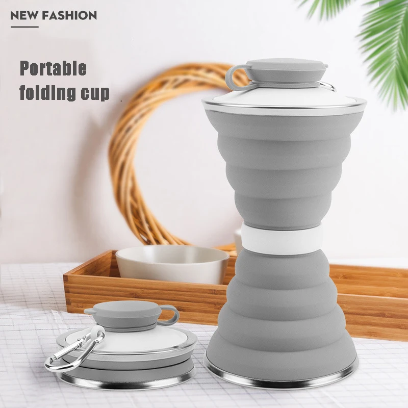 Silicone cups portable large capacity outdoor cup 500ML boiling water cup multi-function compression cup folding travel cup
Silicone cups portable large capacity outdoor cup 500ML boiling water cup multi-function compression cup folding travel cup