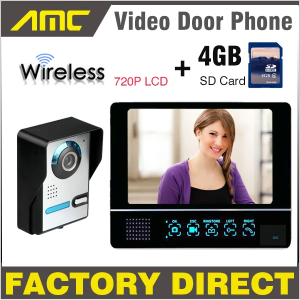 Wireless Video Door Phone Intercom Doorbell record System, 4G SD Card Recording 7 inch LCD Monitor 720P night vision Camera
Wireless Video Door Phone Intercom Doorbell record System, 4G SD Card Recording 7 inch LCD Monitor 720P night vision Camera