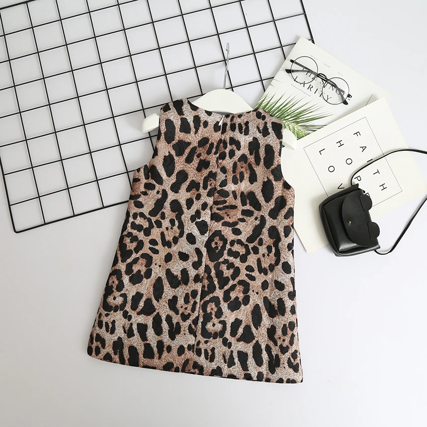 Baby Girl Leopard Print Dress Toddler Kids Designer Party Dress Sleeveless Children Fashion Boutique Clothes Girl Holiday Dress 
Baby Girl Leopard Print Dress Toddler Kids Designer Party Dress Sleeveless Children Fashion Boutique Clothes Girl Holiday Dress