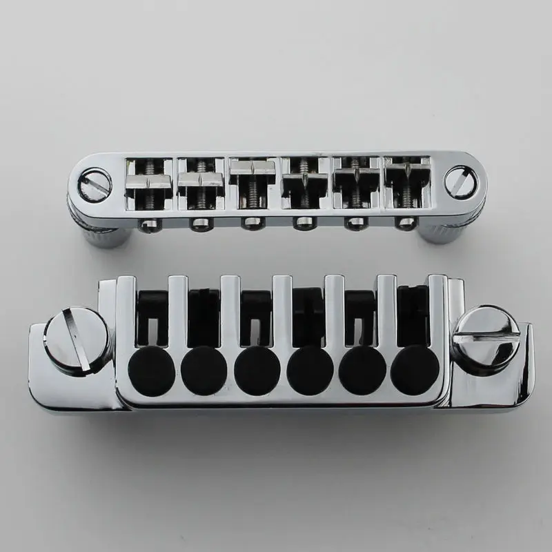 Винтажный замок TP 6 Tailpiece + BM003 Tune O Matic гитарный мост для LP гитары Chrome|guitar bridge|tune-o-matic