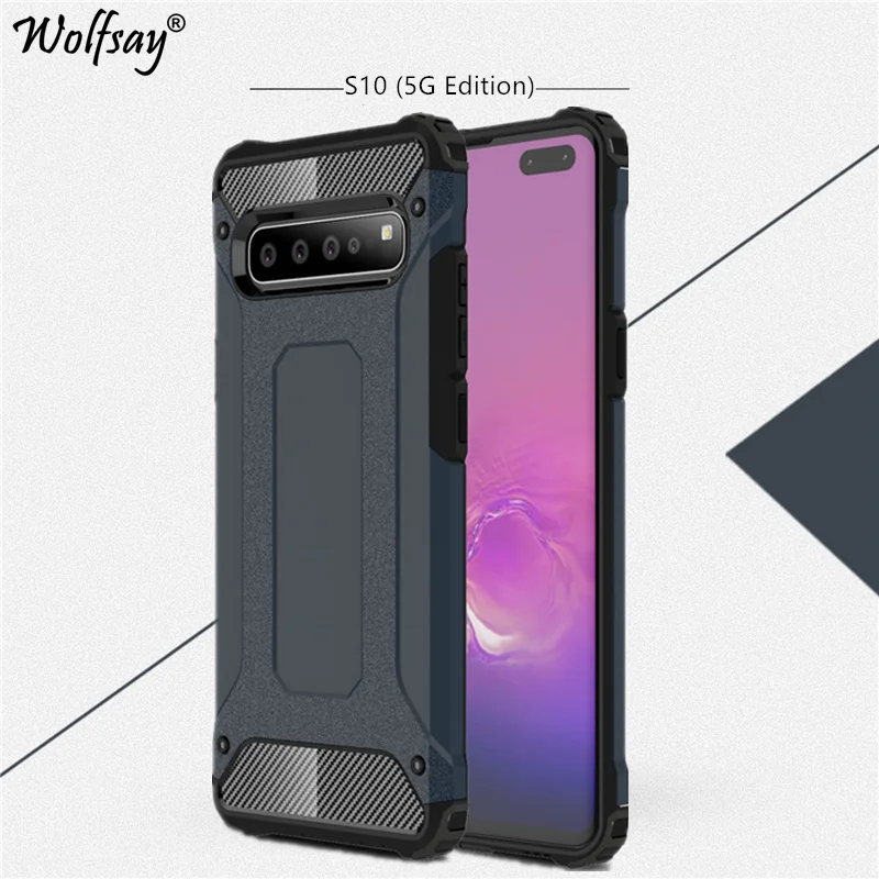 Wolfsay For Cover Samsung Galaxy S10 5G Case 6.7" TPU+PC Shockproof Shell Hybrid Armor Cover For Samsung S10 5G Case Back Case
Wolfsay For Cover Samsung Galaxy S10 5G Case 6.7" TPU+PC Shockproof Shell Hybrid Armor Cover For Samsung S10 5G Case Back Case