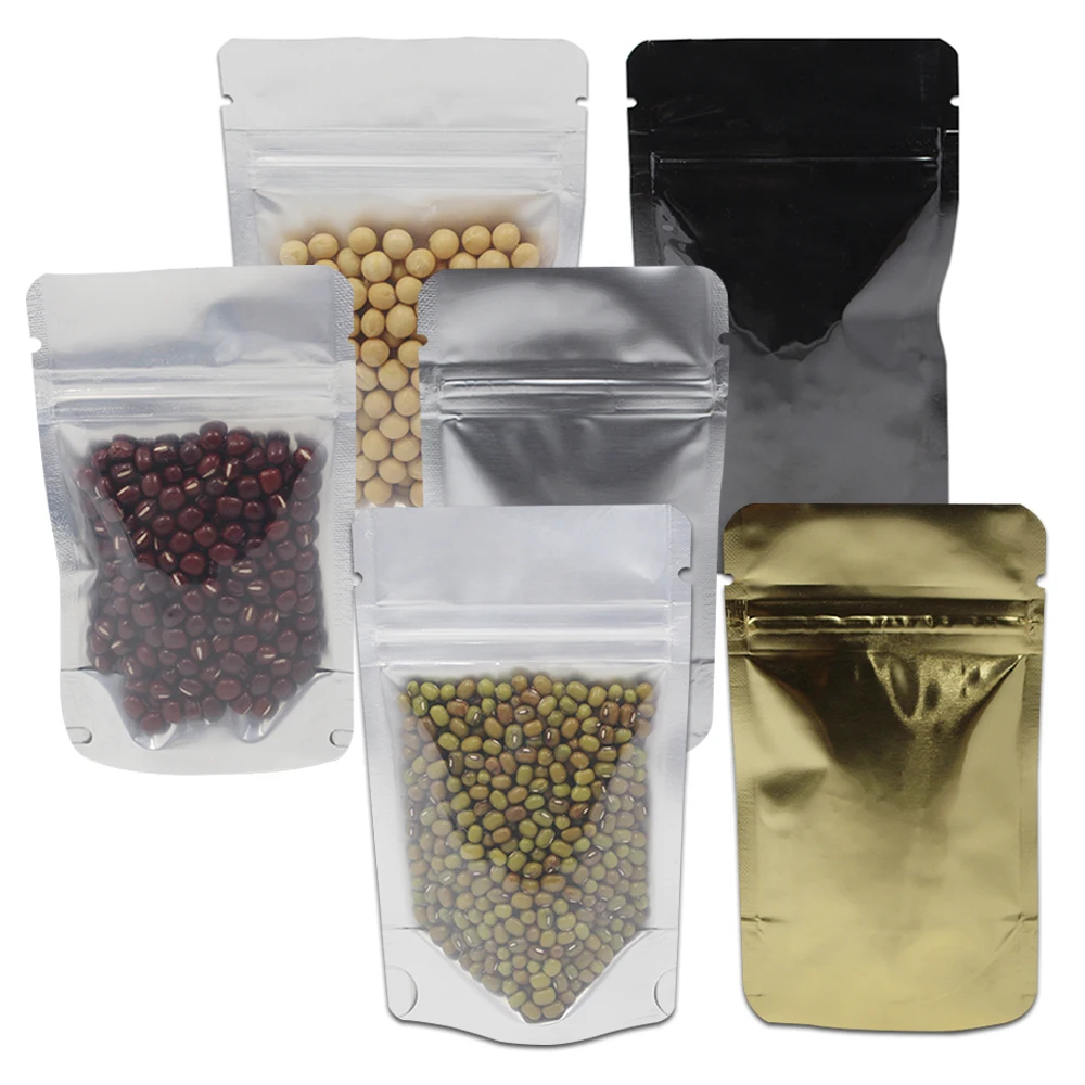 Black Gold Rear Clear Front Pure Aluminum Foil Stand Up Pouch Zip Lock Zipper Bag Resealable Food Tea Dried Flower Packaging
Black Gold Rear Clear Front Pure Aluminum Foil Stand Up Pouch Zip Lock Zipper Bag Resealable Food Tea Dried Flower Packaging