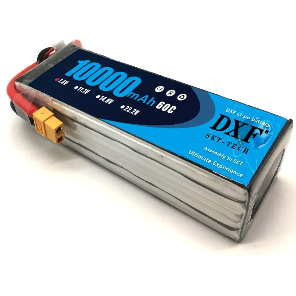 Литий-полимерный аккумулятор DXF 7 4 В 10000 мАч lipo 2S 60C RC Pack для 1/8 1/10 автомобиля лодки