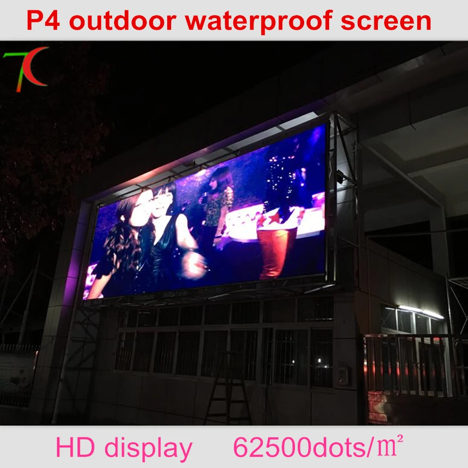 Водонепроницаемая видеостена высокой четкости P4 крепится на стену|video wall|p4